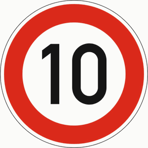 Verkehrszeichen 274-10