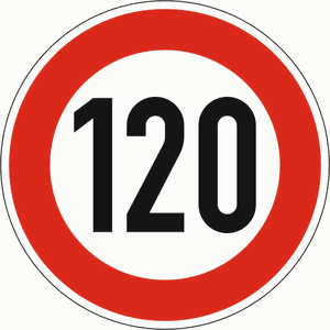 Verkehrszeichen 274-120