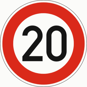 Verkehrszeichen 274-20