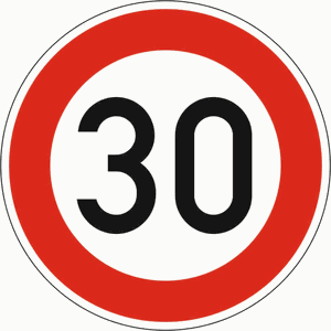 Verkehrszeichen 274-30