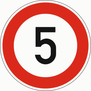 Verkehrszeichen 274-5
