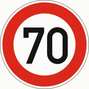 Verkehrszeichen 274-70