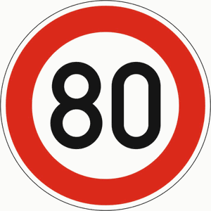 Verkehrszeichen 274-80