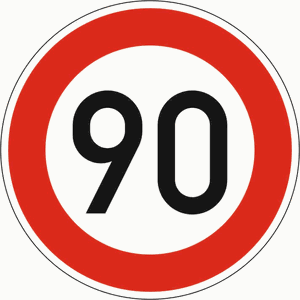 Verkehrszeichen 274-90