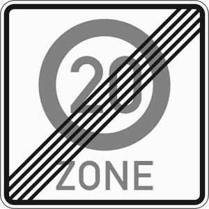 Verkehrszeichen 274.2-20