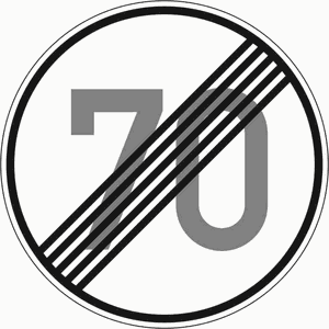 Verkehrszeichen 278-70